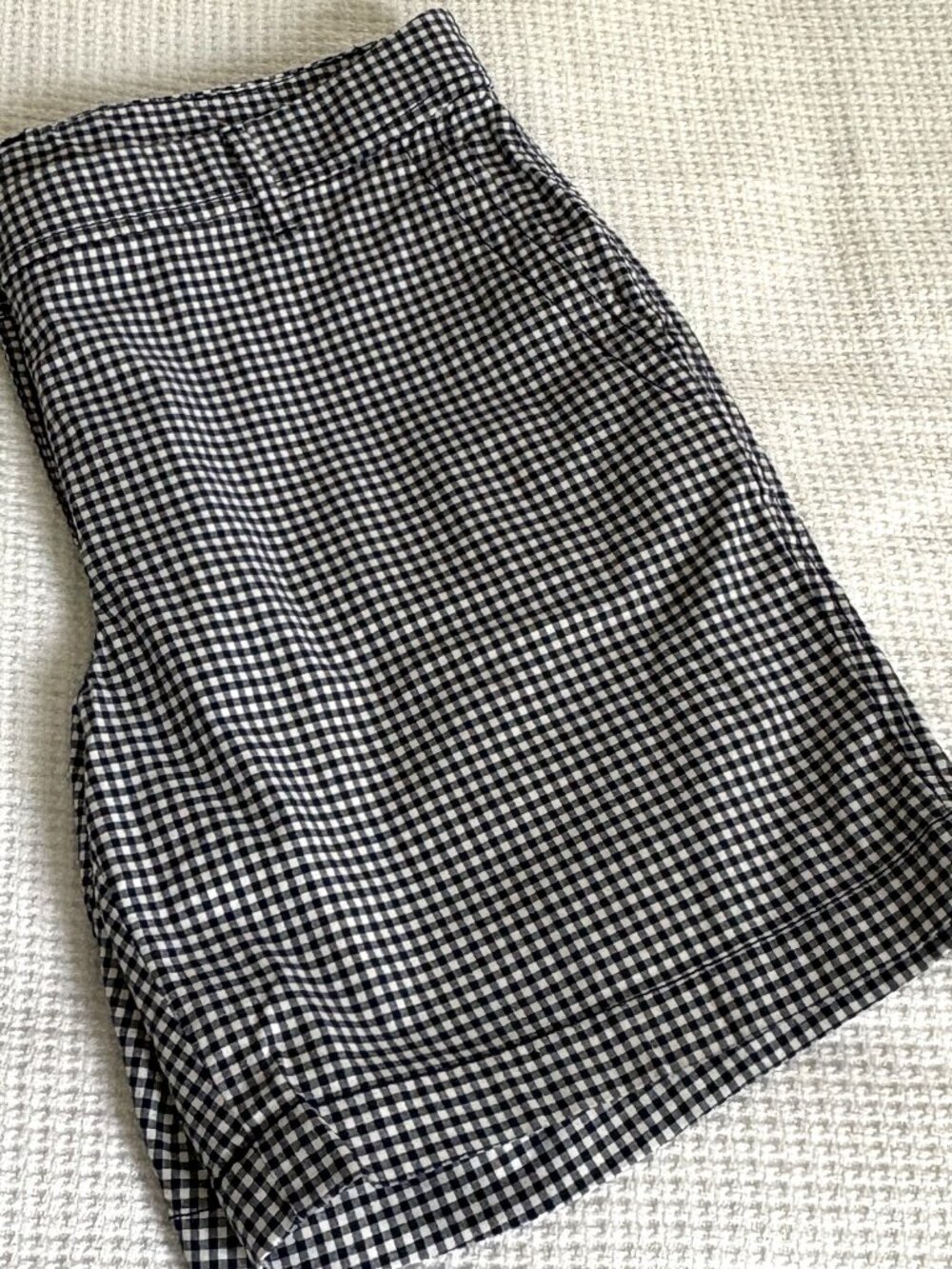 Navy/White Check Shorts by Talbots
